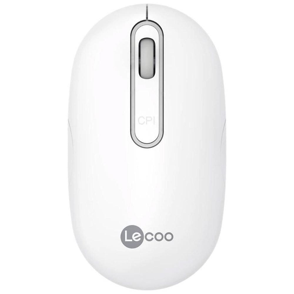 Mouse Sem Fio Recarregável Ws207, 1600 Dpi, Lecoo - Branco