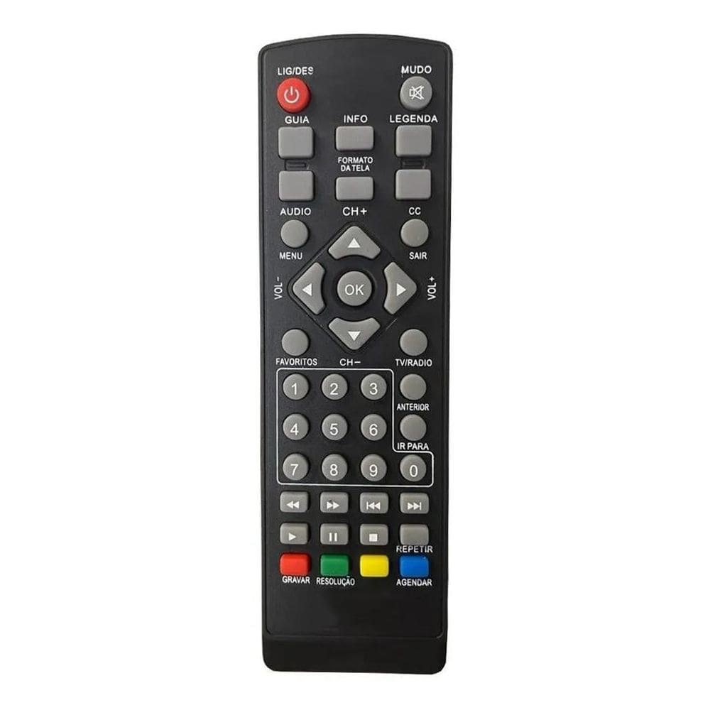 2X Controle Remoto Conversor Aquário Dtv-5000 Dtv-6000 Dtv-7