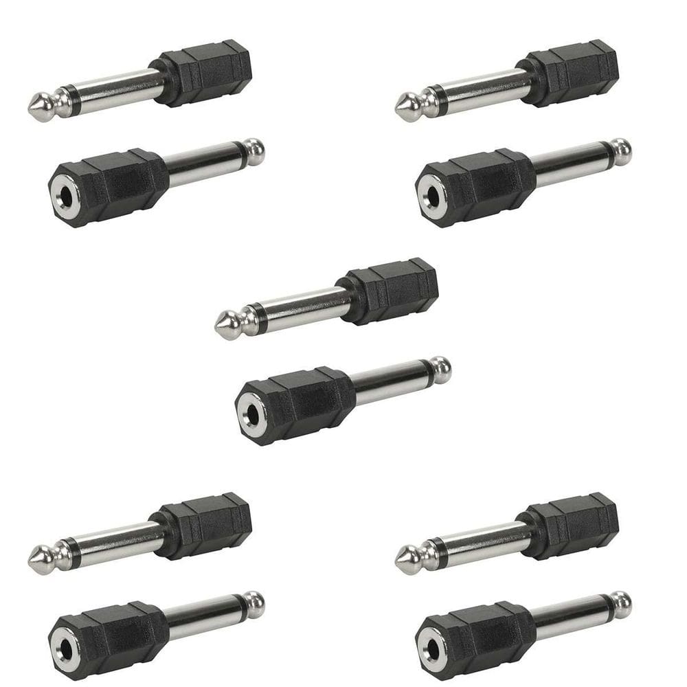Kit 5 Adaptador De Áudio P10 Mono Para P2 J2 Mono