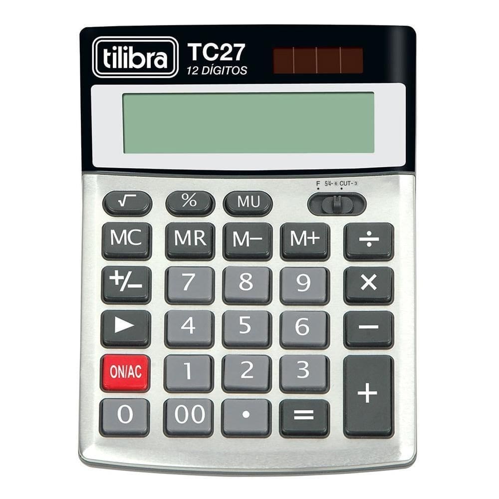 Calculadora De Mesa Tc27 Prata Tilibra