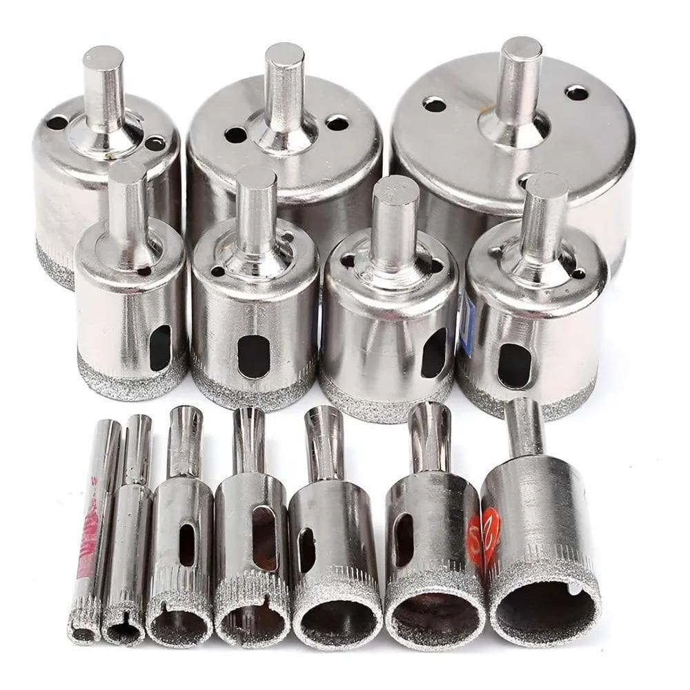 15 Brocas Diamantadas 6-50Mm: Vidro, Cerâmica, Piso Perfeito