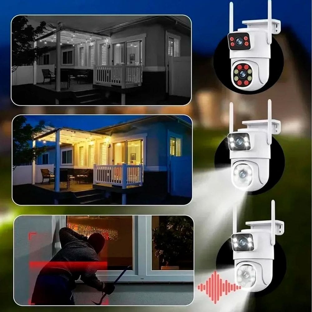 Câmera Branca Wifi Noturna Vigilância Casa