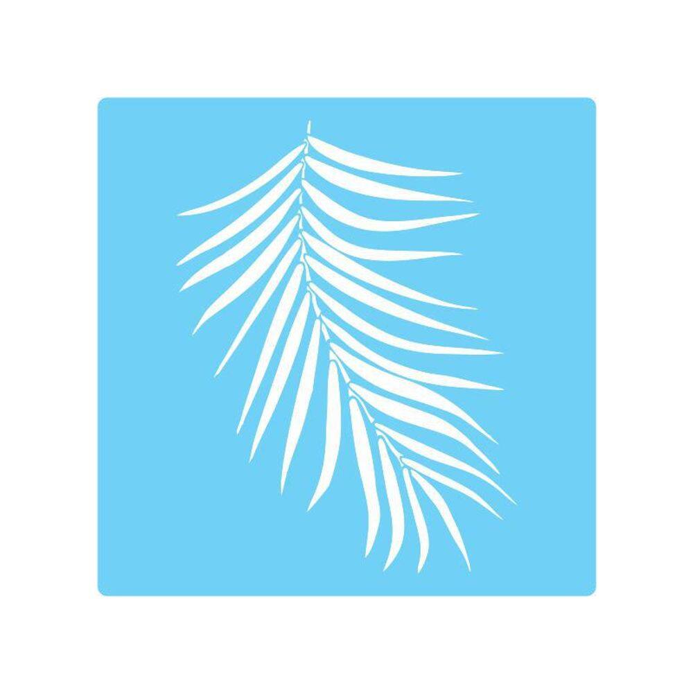 Stencil De Parede Tamako Folhas - 55 X 55Cm - Ref 637