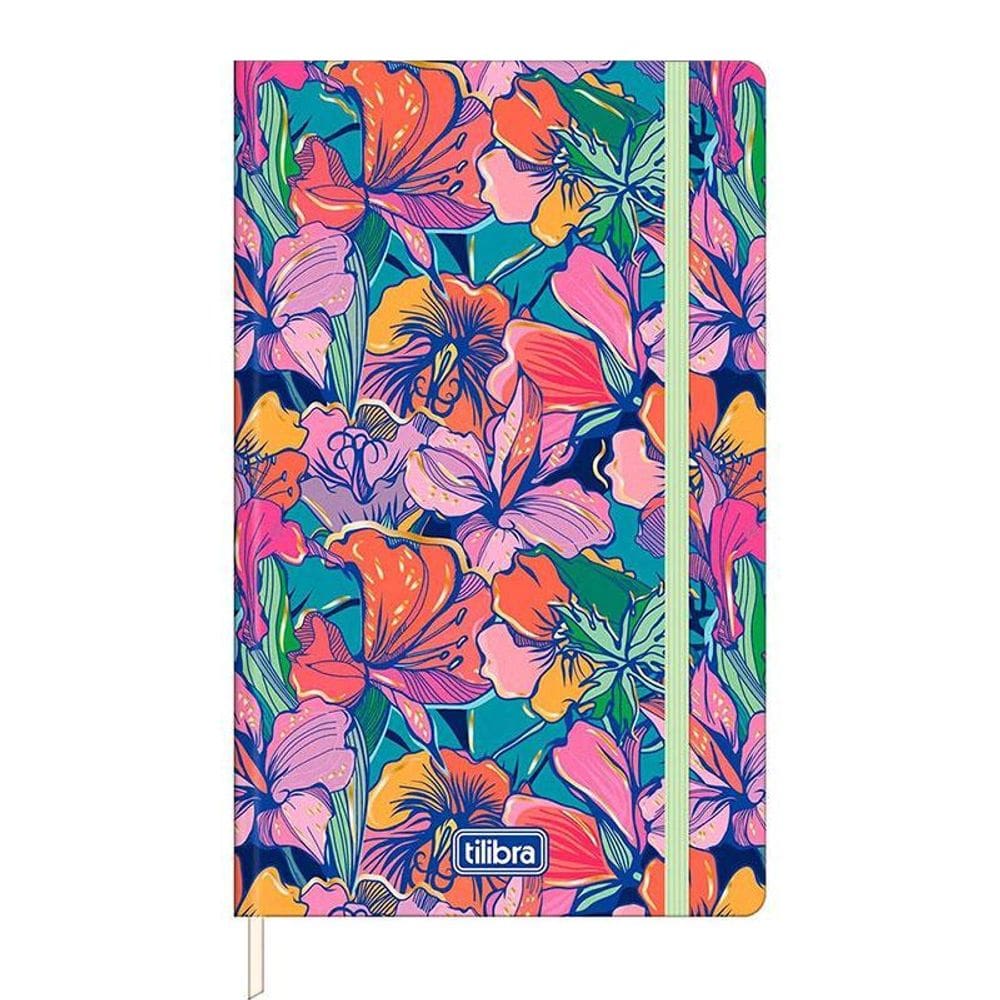 Caderno sem Pauta Fitto Trend Sketchbook Costurado 80 Folhas Floral - Tilibra
