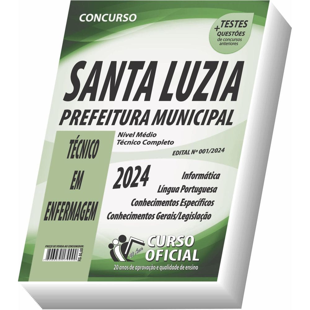 Apostila Prefeitura De Santa Luzia Mg Técnico Em Enfermagem