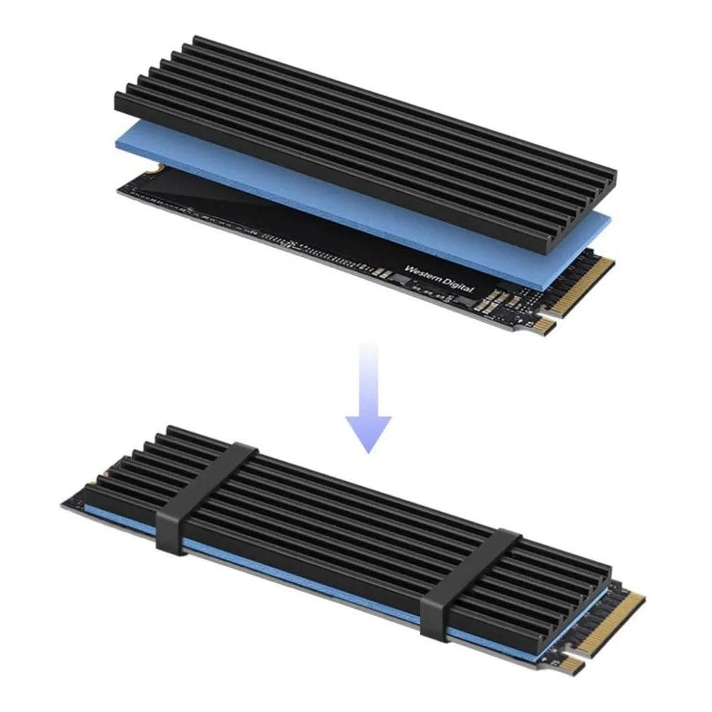 2X Sore Store Alm3Mm Dissipador Calor Aluminio Thermal Pad S