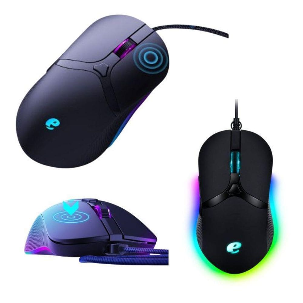 Mouse Óptico Acer Com Fio Usb Preto 3200 Dpi 06 Botões Led