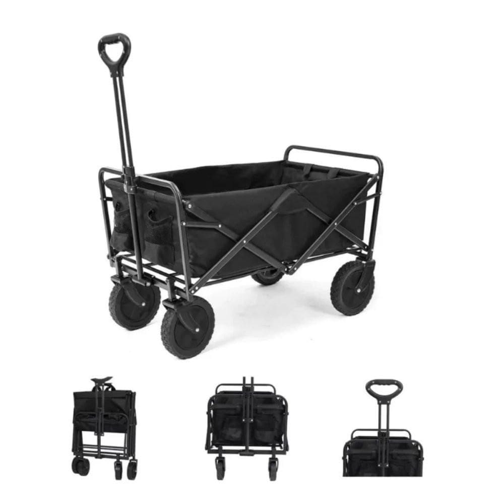 Carrinho De Carga Dobrável Multiuso - Preto