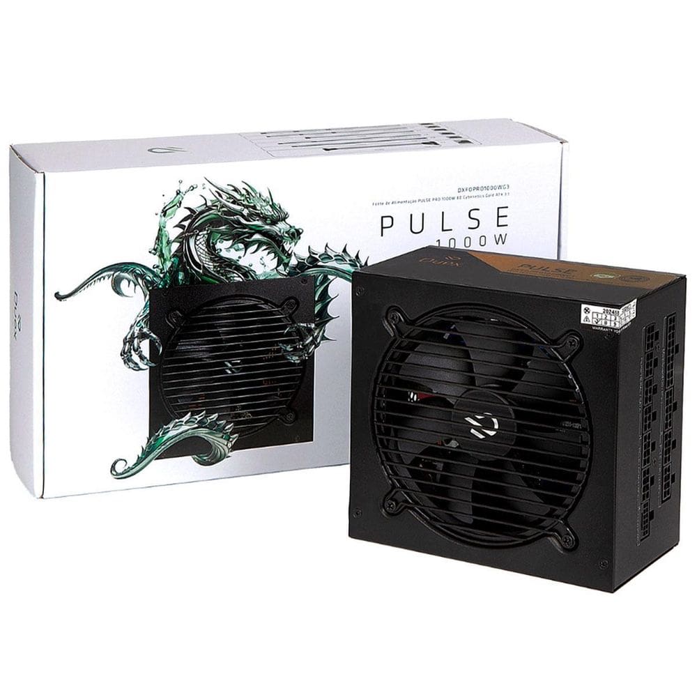 Fonte 1000W Atx Duex, Bivolt Automático, Pulse 80 Plus Gold,