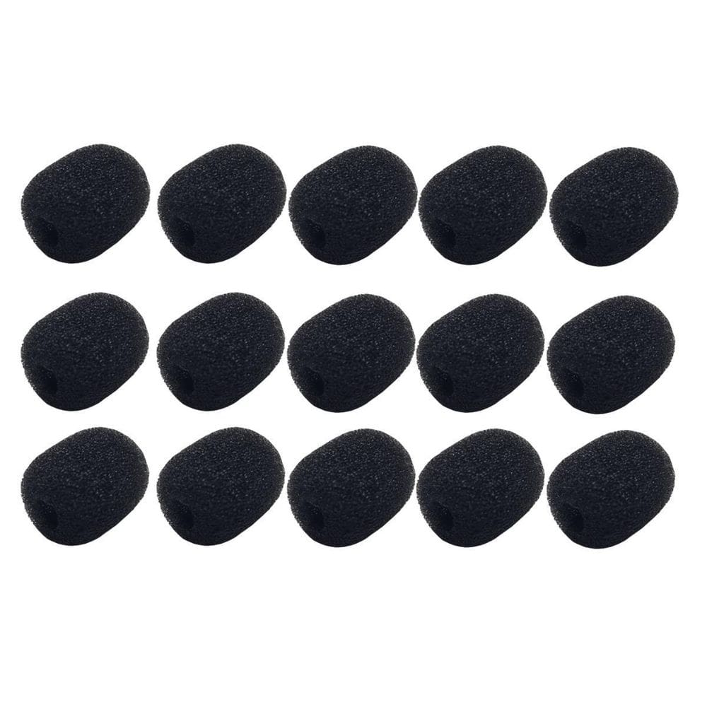 Kit 15 Espuma Para Microfone Headset E Lapela 19Mm X 15Mm