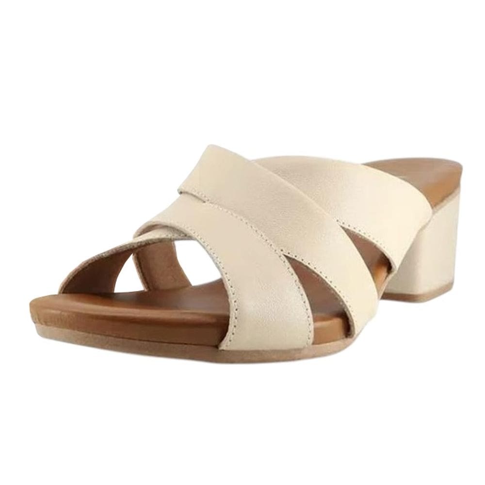 Tamanco Feminino Salto Médio Conforto Maciez Couro Usaflex