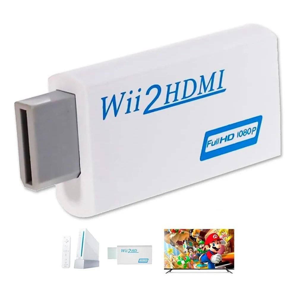 2X Wii2Hdmi - Adaptador Conversor Hdmi Para Wii Full Hd Tv L