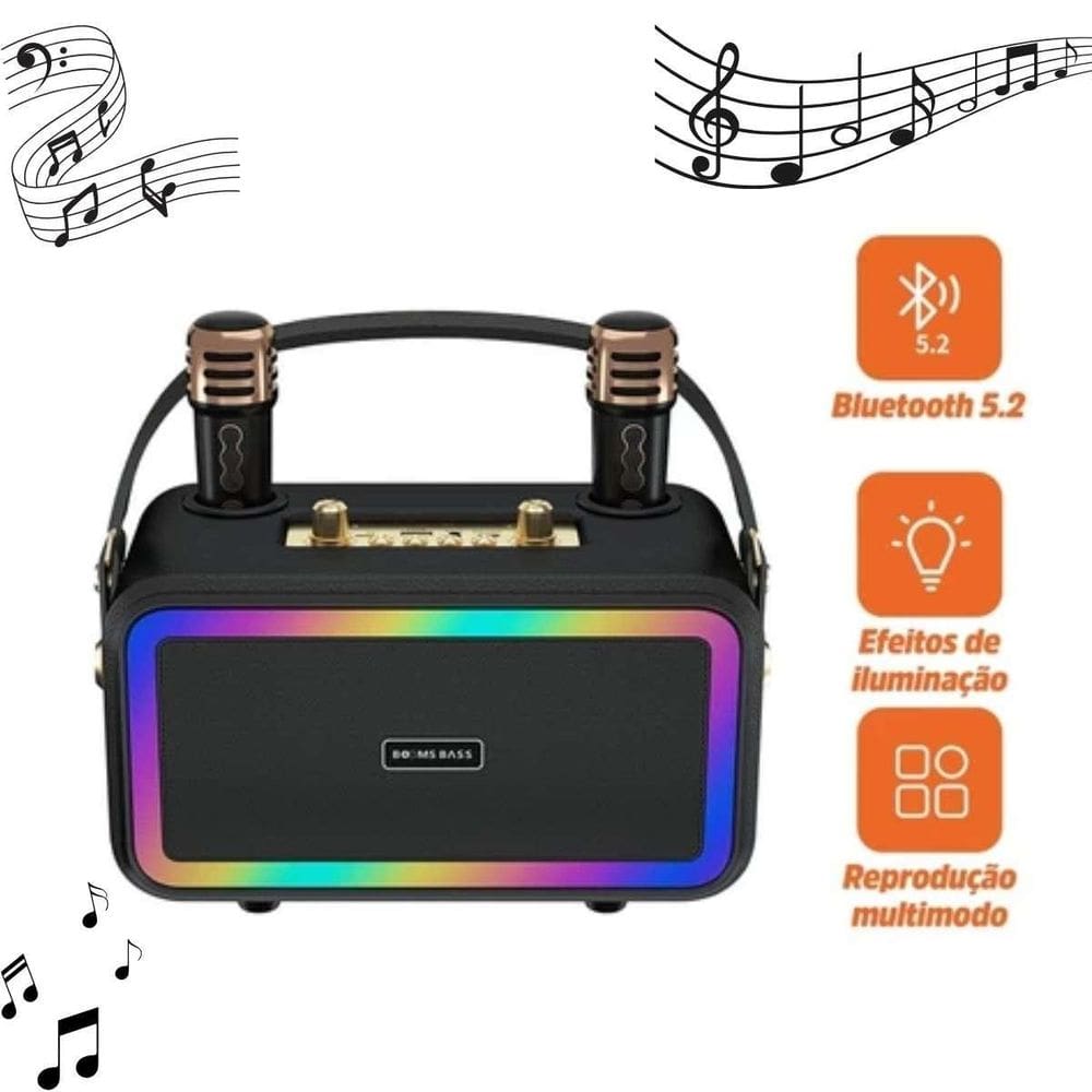 Karaokê Portátil Leve Bom Para Sua Festa Em