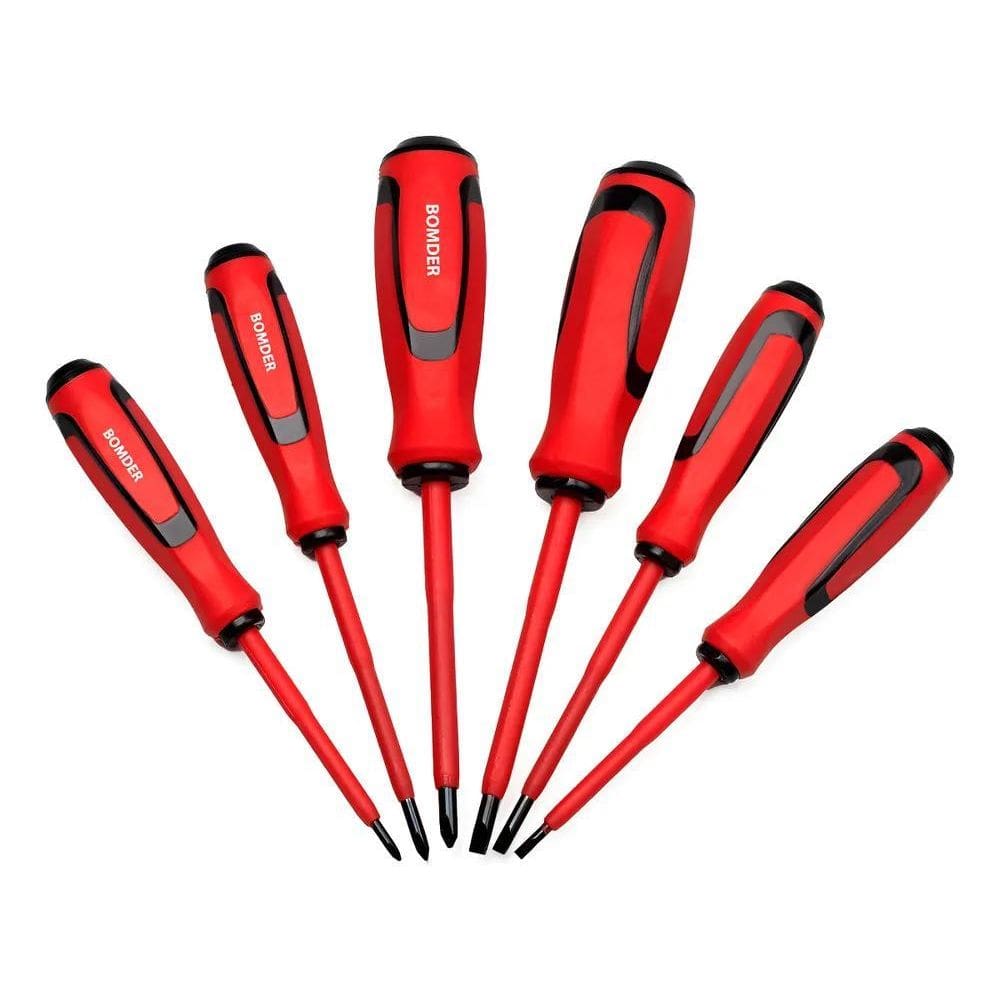 Kit 6 Chaves Philips/Fenda Isoladas Eletricista Magnéticas