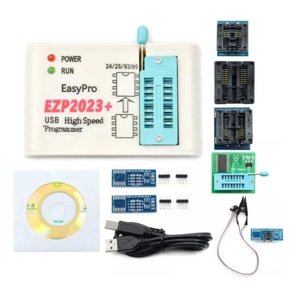 2X Programador Gravador De Eprom Ezp2023+ Adaptadores Sop8 B