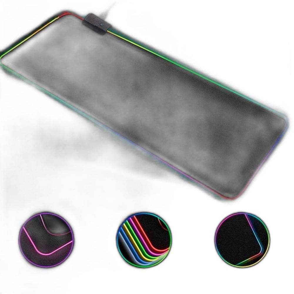 Mousepad Gamer 80X30Cm Rgb 7 Cores Base Antiderrapante