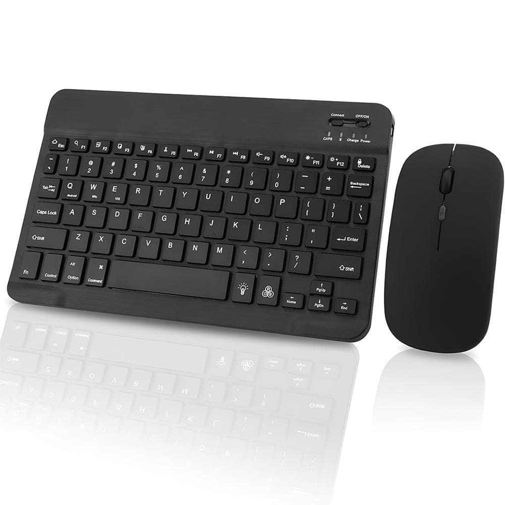 Kit Teclado E Mouse Sem Fio A6732 Preto Ultra Fino
