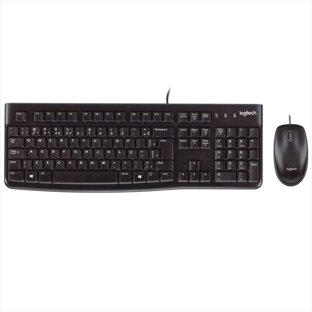Combo Teclado e Mouse com fio USB Logitech MK120