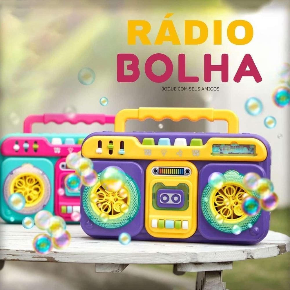 Rádio Bolha Solta Sabão Luz E Som Para Menino Entrega Rápida