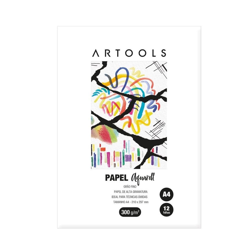Bloco Artools Aquarell T.Fina 300G A4 Celulose 12F