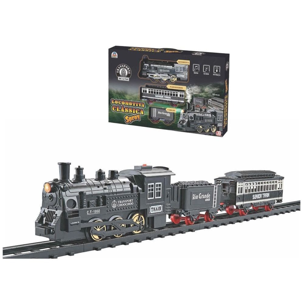 Ferrorama Locomotiva Classica Spray Fumaça Efeito Sonoro