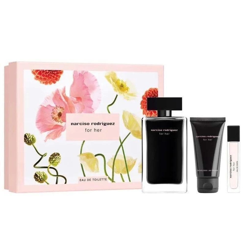 Narciso Rodriguez For Her Edt 100Ml + Bi 50Ml + Ts 10Ml