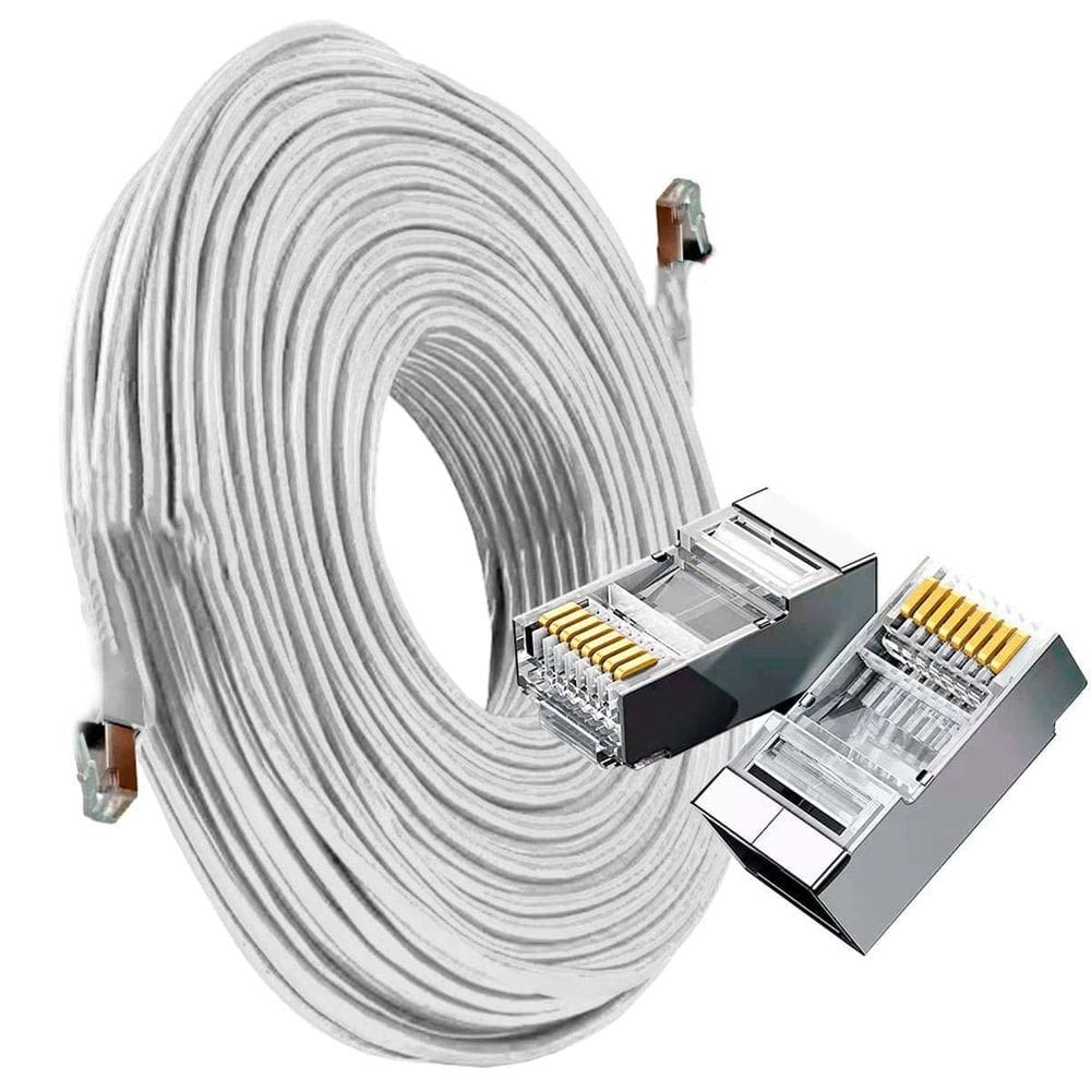 Cabo De Rede Cftv Blindado Ftp Gigabit Crimpado Pronto 10M