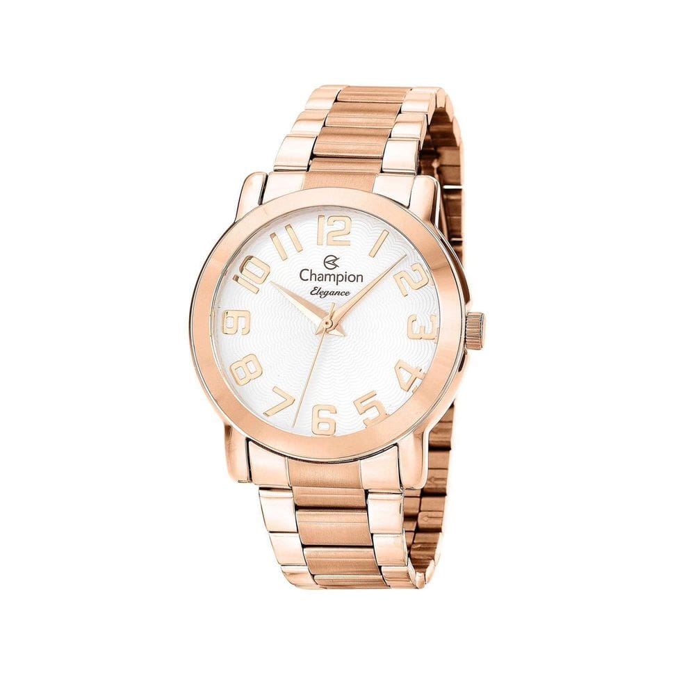 Relógio Champion Feminino Elegance Cn26144Z Rosé Fundo Claro