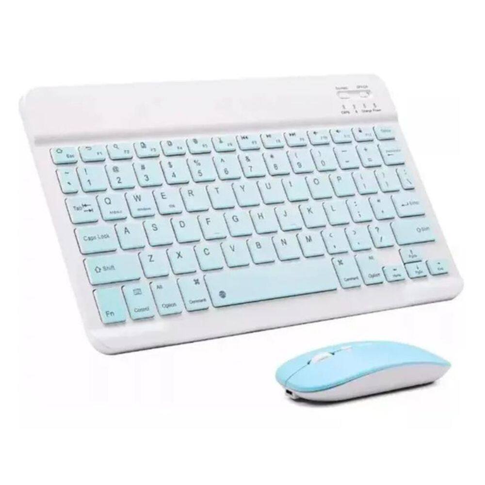 Kit Teclado E Mouse Sem Fio Bluetooth Design Moderno
