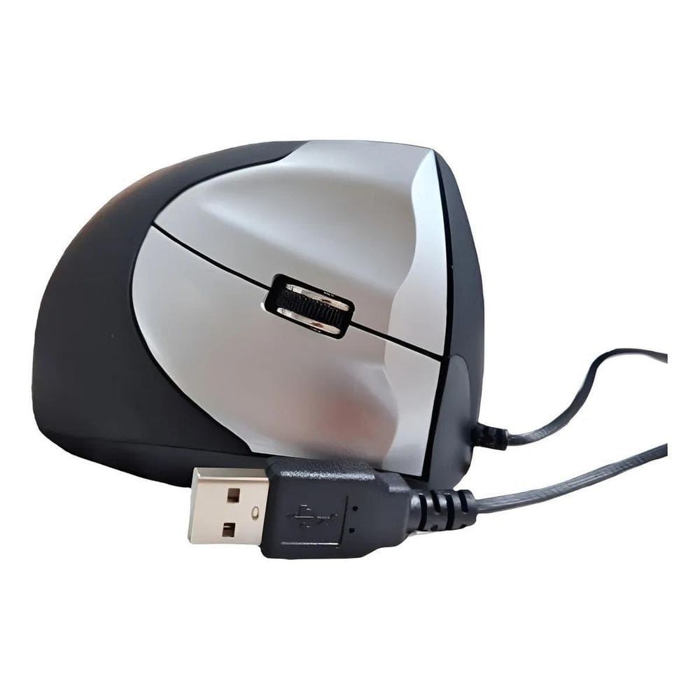 Mouse Vertical Ergonômico Com Fio 1600 Dpi Previne Tendinite