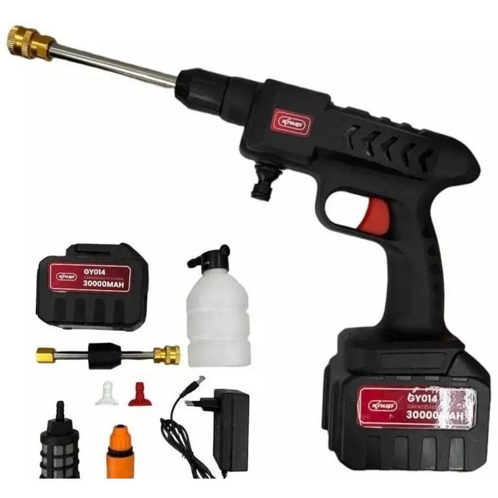 Lavadora Alta Pressão 21v 30.000ah Recarregável 3 Bicos