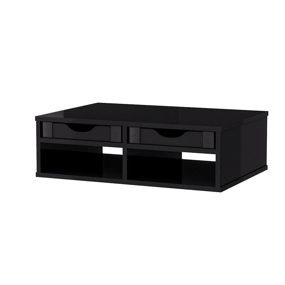 Suporte Impressora Mdf Com 2 Gavetas Preto Black