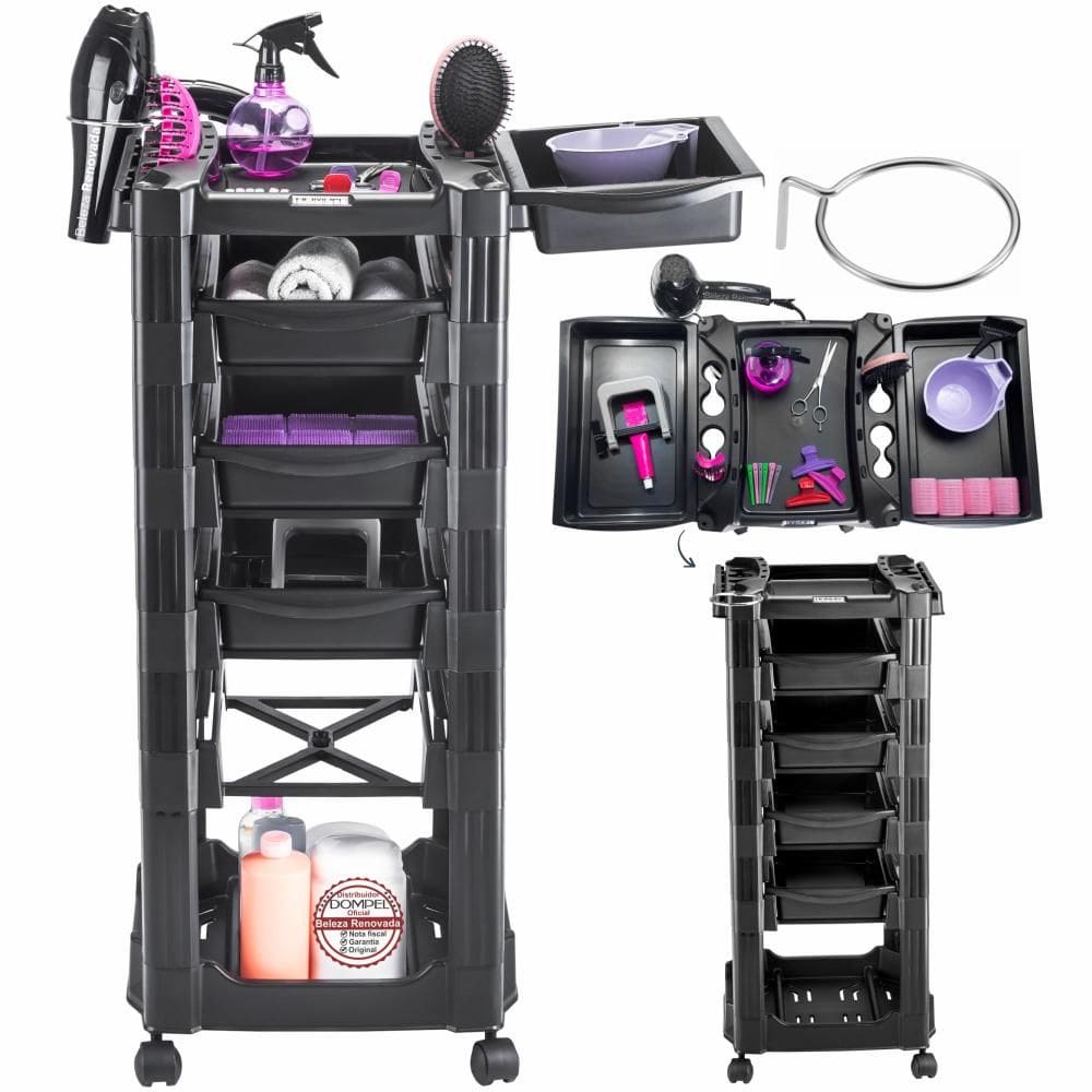 Carrinho Auxiliar Dompel Vegas Organizador Multiuso Salão Beleza