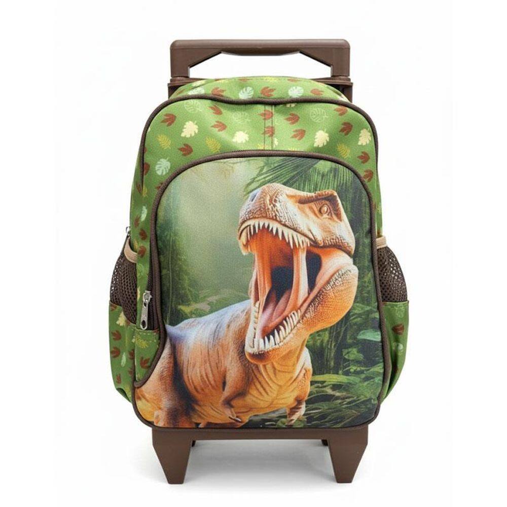 Mochila Escolar Infantil com Rodinhas Baby Dinossauro - GV Bolsas