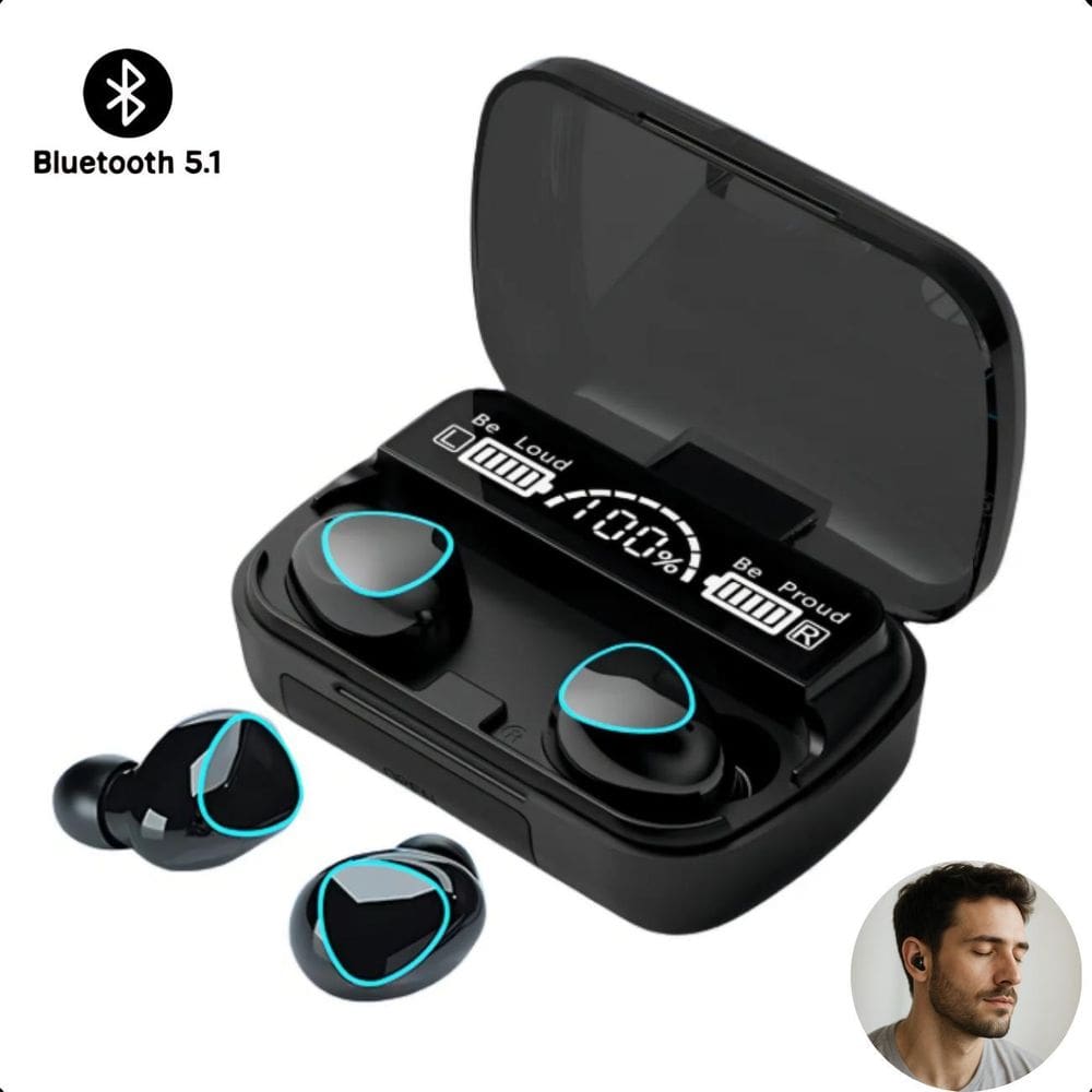 Fone Sem Fio Bluetooth 5.1 Tws-10 Compacto Com Som De Alta Qualidade