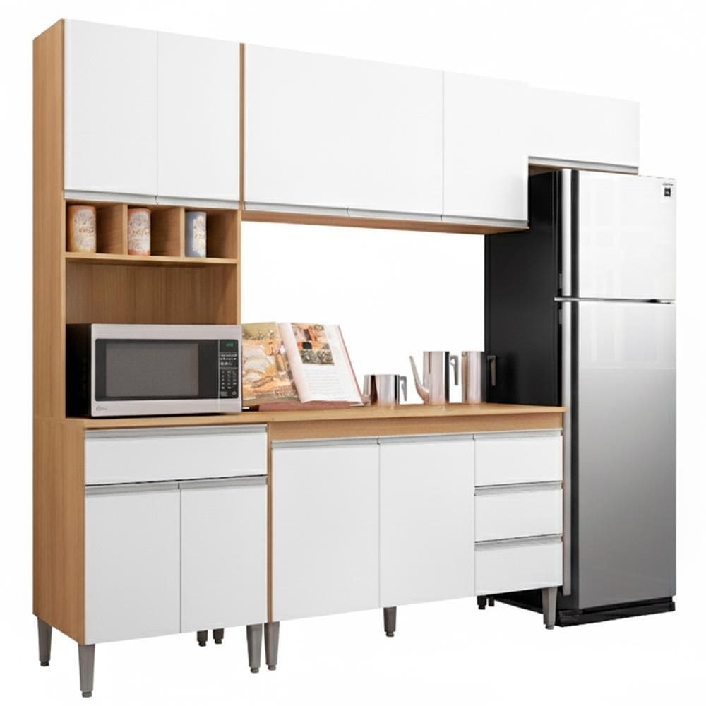 Cozinha Modulada  Andr 240cm Branc AJL Moveis