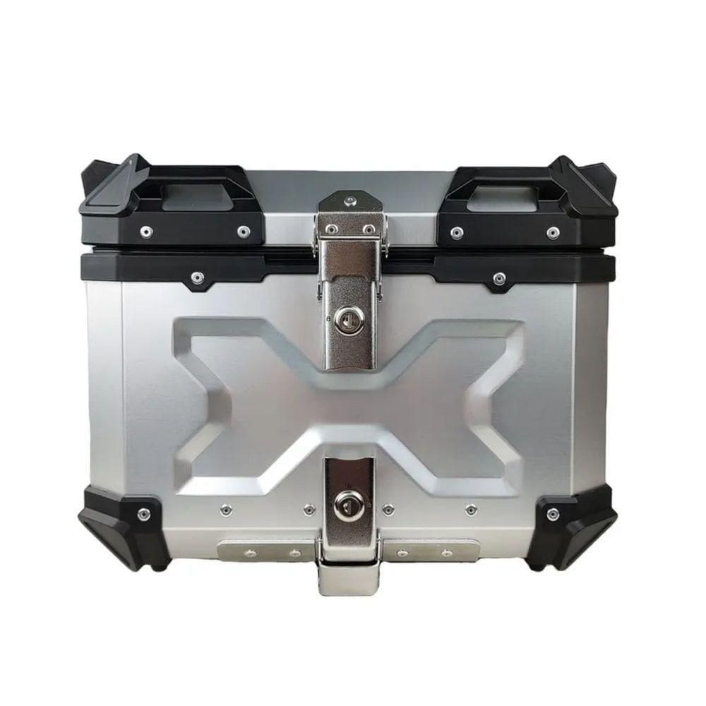 Baú Moto Traseiro 45 Litros Aluminio Base Universal Tronos