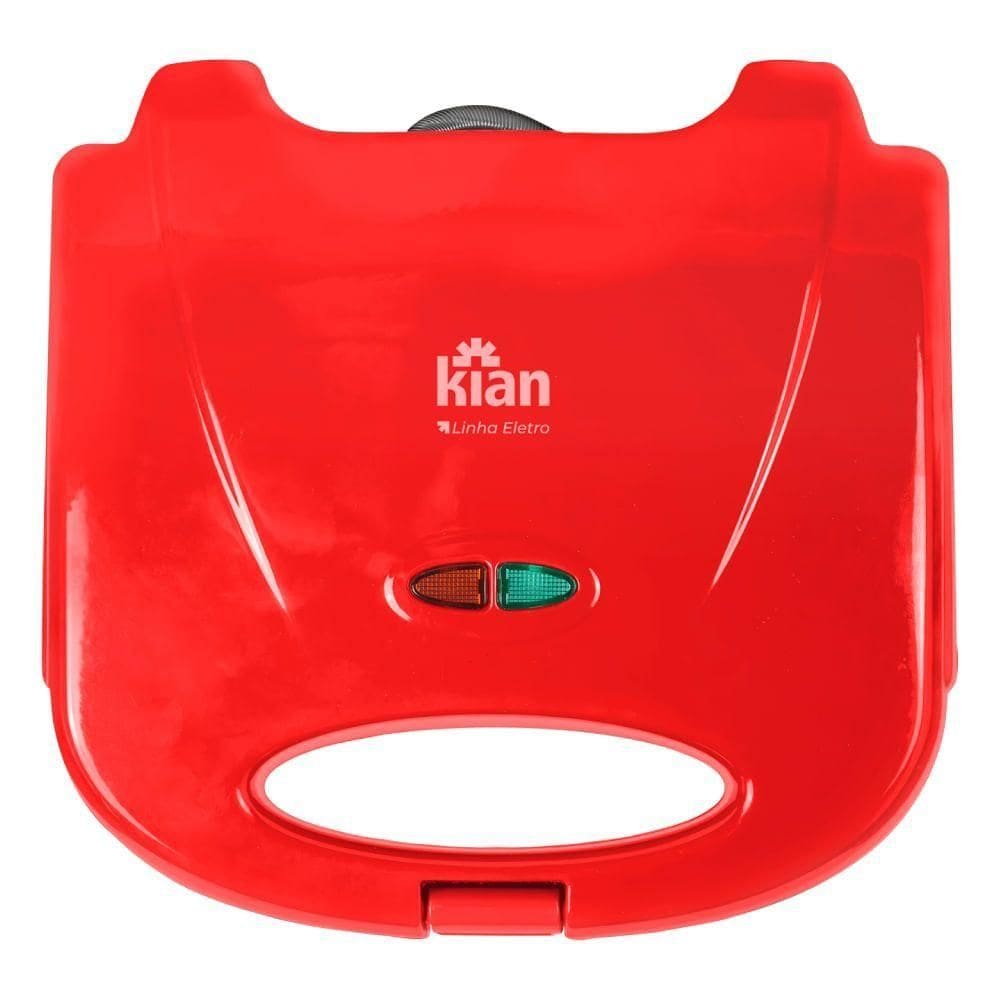 Sanduicheira Grill 750 Watts Vermelho Kian 220V