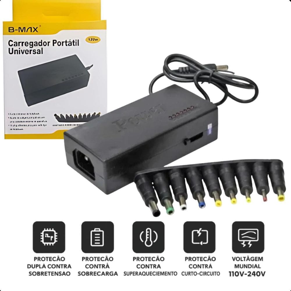 Fonte Universal Notebook 120W Ajustável 8 Pinos
