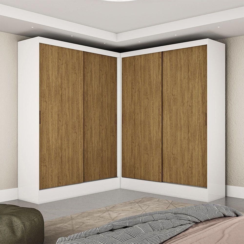 Closet Casal Duplo Belém 4 Portas 4 Gavetas Carioca Móveis