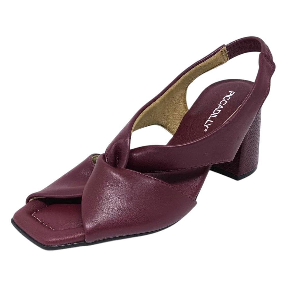 Sandália Piccadilly Salto Bloco Transpassada 626010