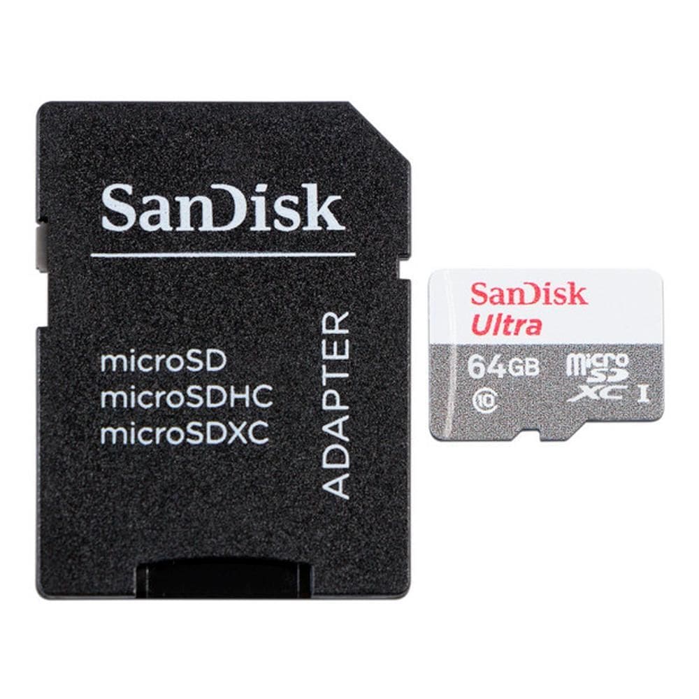Cartão Microsd 64Gb Sandisk Ultra Lite 100Mbs Com Adaptador