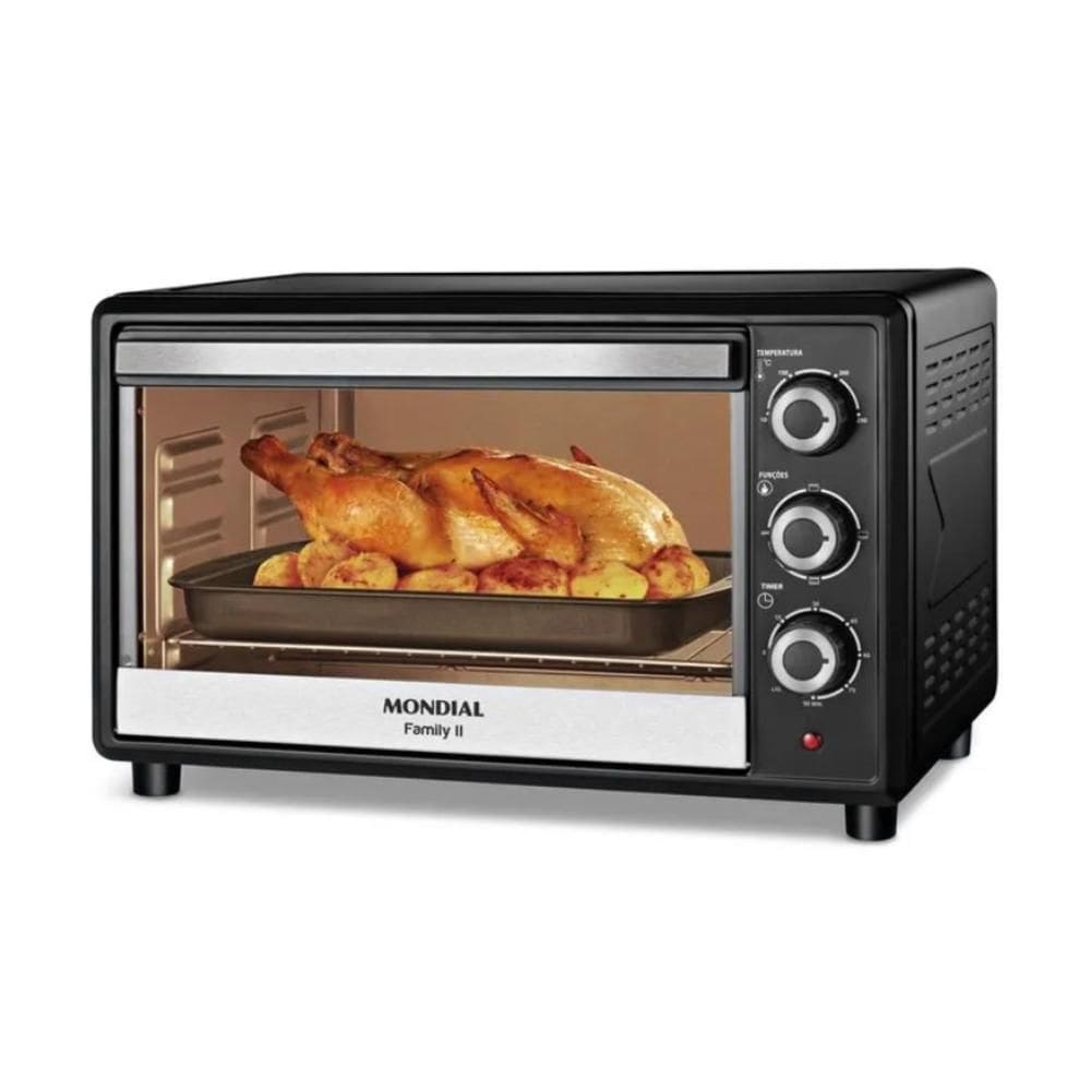 Forno Elétrico 42L Family II Mondial 1600W Preto/Inox FRN-42-B - 127V