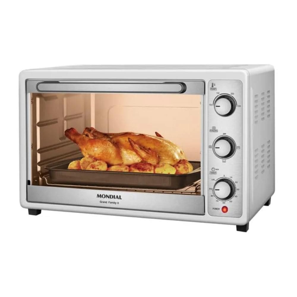 Forno Elétrico 52L Grand Family II Mondial 1800W Branco/Inox FRN-52-W - 127V