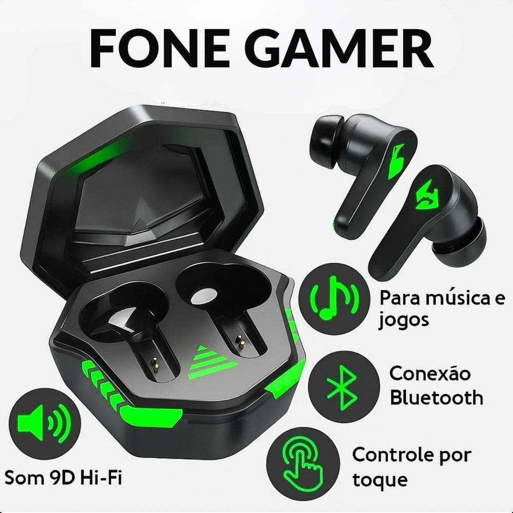 Fone Sem Fio Gamer Conforto Para Longas Sessões