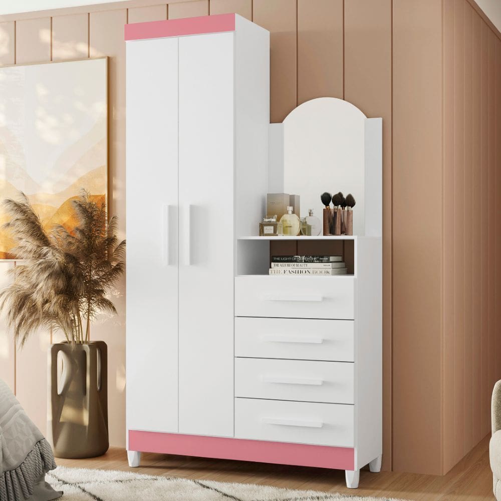 Comoda Penteadeira 4 Gavetas Espelho Capri Damulti