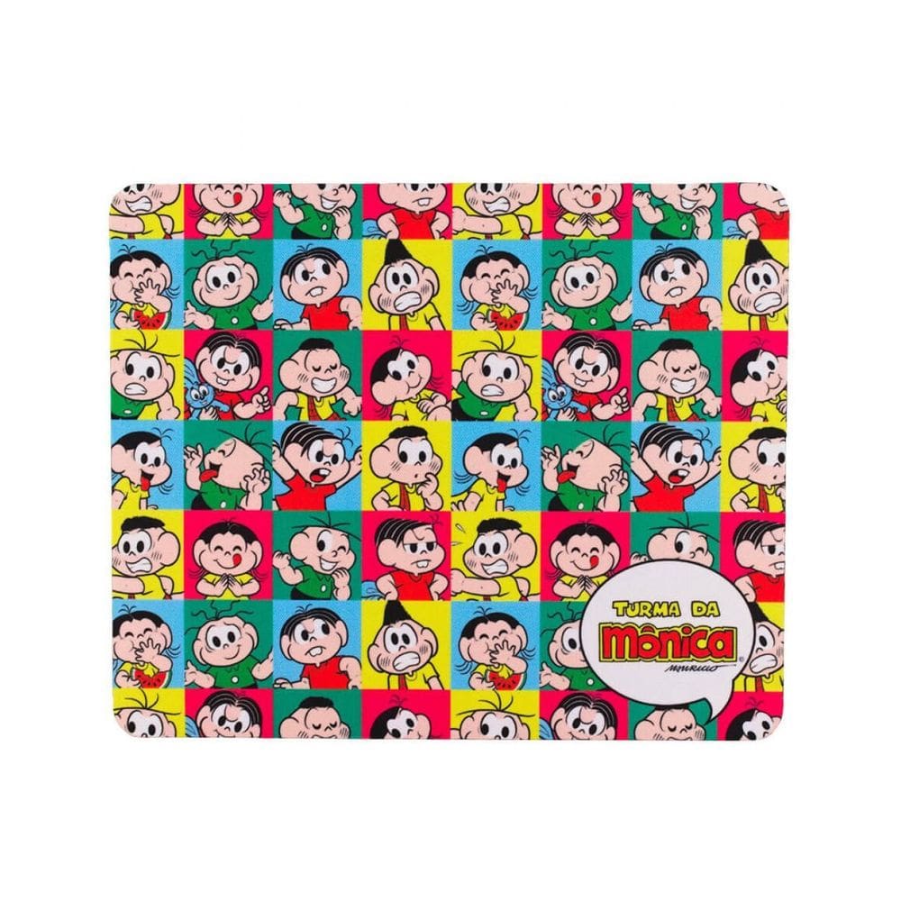 Mousepad Quadriculado Personagens 18X21.5Cm Turma Da Mônica