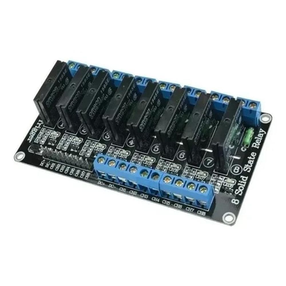 Módulo Rele De Estado Sólido 8 Canais 5V Ssr
