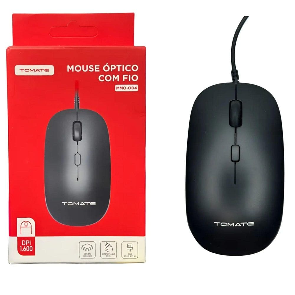 Mouse Óptico Com Fio Tomate Mmo-O04