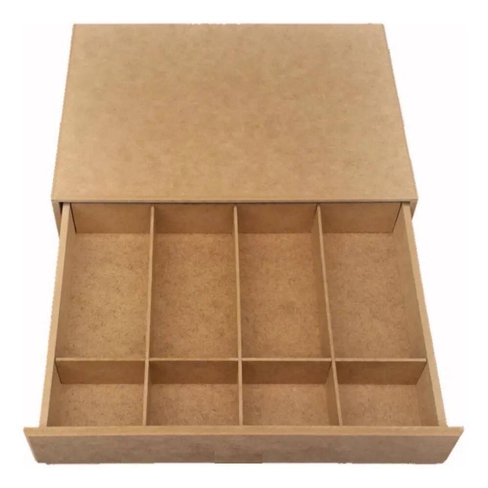 2X Caixa Organizadora Mdf Porta Dinheiro Moedas Cédulas